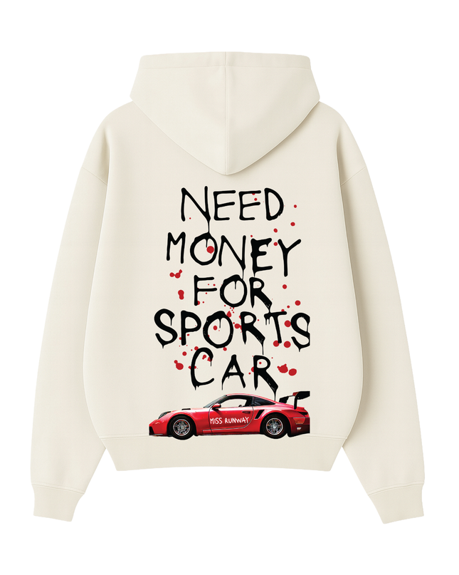 Need Money For Sports Car Red Hoodie Kids