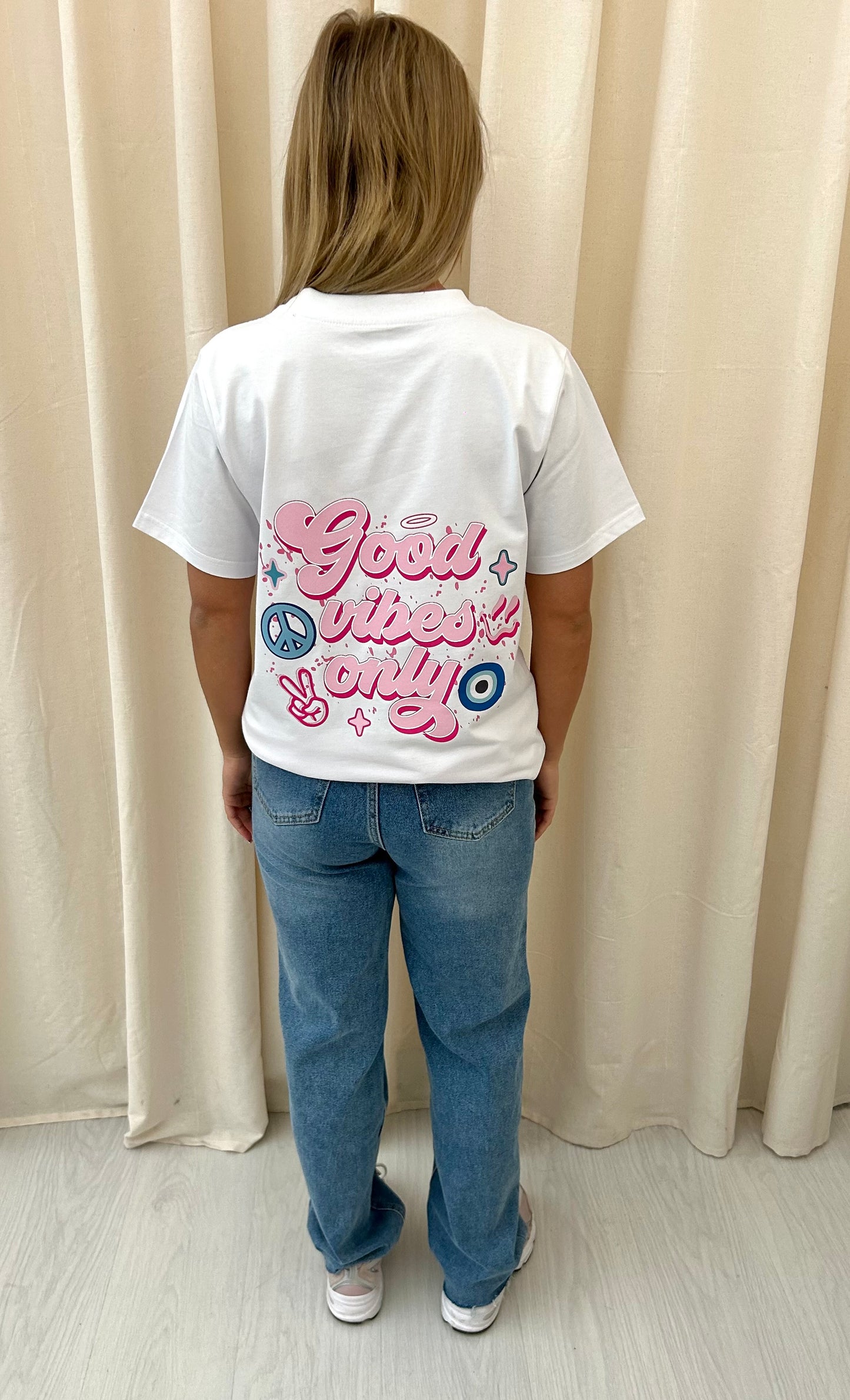 Good Vibes Only Graffiti T shirt White