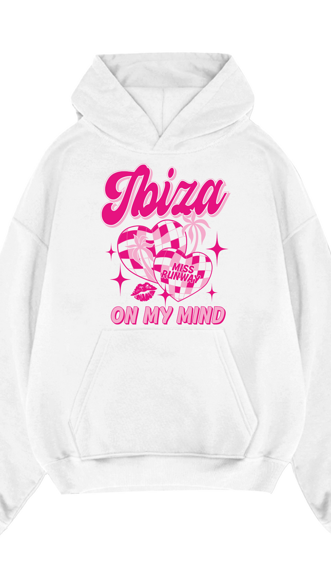 Ibiza On My Mind Hoodie – adult printed hoodie by Miss Runway