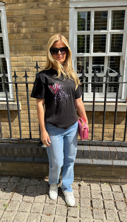 Multicoloured Leopard Print Heart Printed T-shirt – adult printed t-shirt by Miss Runway