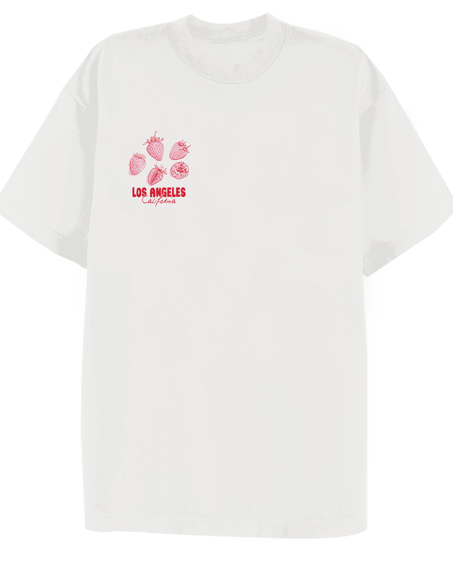 LA Strawberry Printed T-shirt Adult