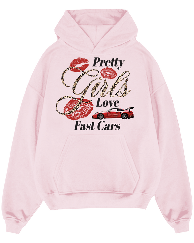 Pretty Girls Love Fast Cars Hoodie Adults