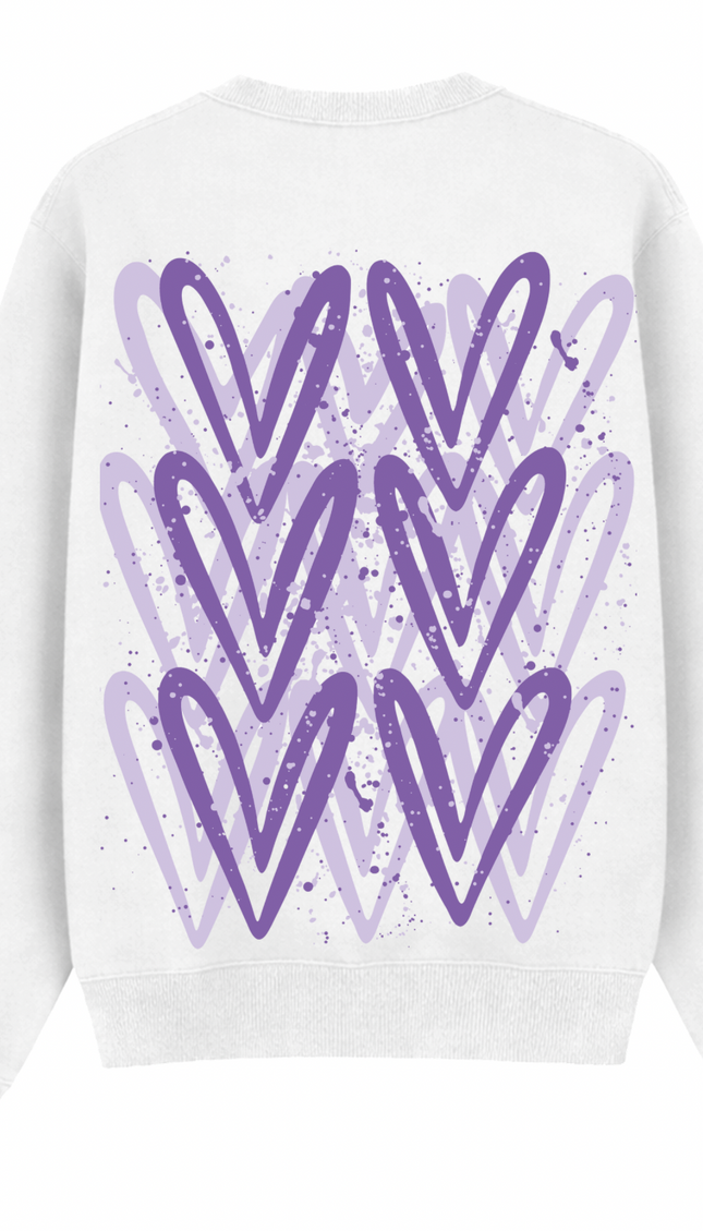 Lilac Heart Printed Sweatshirt – additional view
