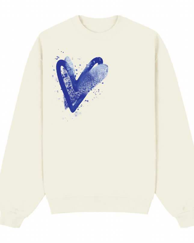 Royal Blue Scatter Heart Printed Sweatshirt Kids