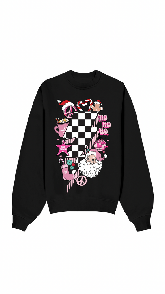 Miss Runway Lightning Bolt Christmas Sweatshirt Black