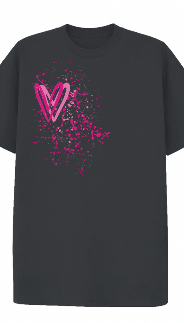 Hot Pink Heart Printed T-shirt – image 12