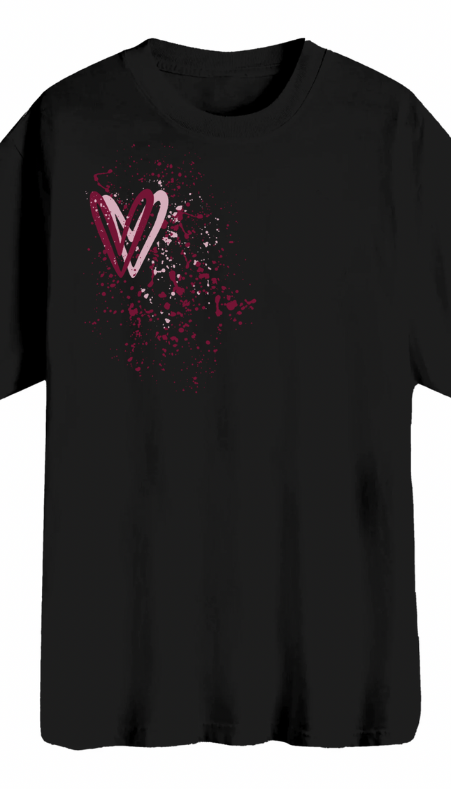 Burgundy Heart Printed T-shirt – image 8