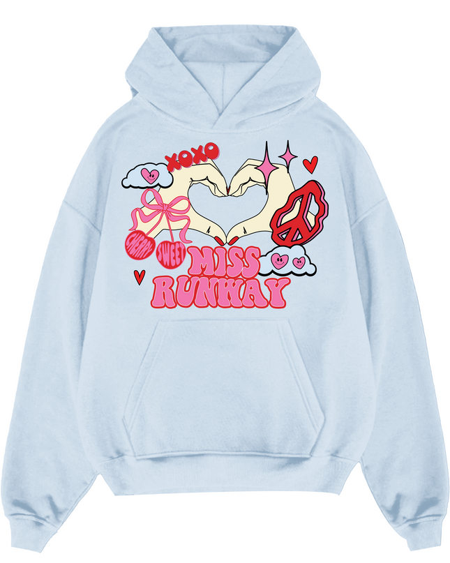 Miss Runway Heart Fingers Hoodie Adults