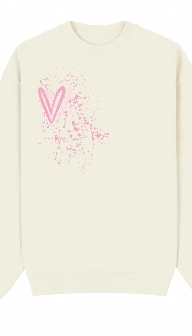 Pink Heart Printed Sweatshirt – image 6