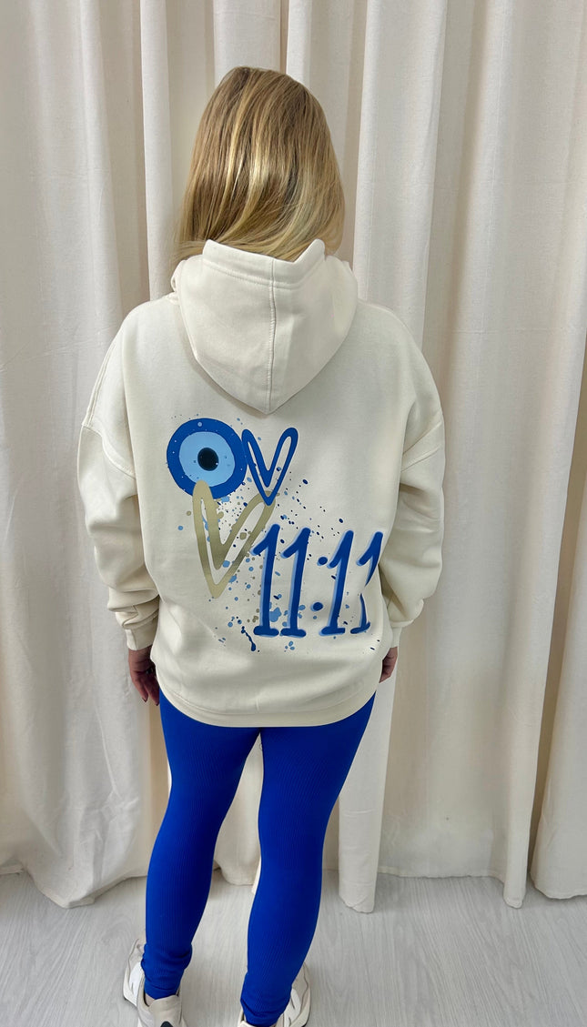 11:11 Gold Heart Evil Eye Printed Hoodie & Leggings by Miss Runway – image 2