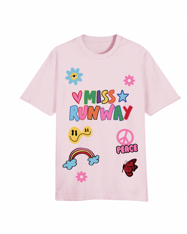 Miss Runway Rainbow Printed T-shirt Adult