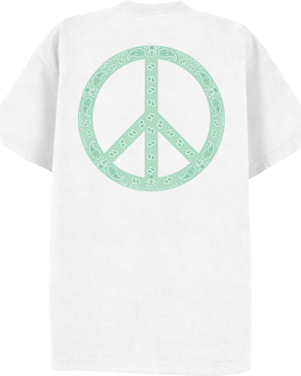 Paisley Peace T Shirt Mint