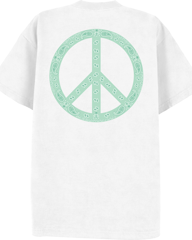Paisley Peace T Shirt Mint