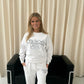 Miss Runway Sport Oversized Sweatshirt Tracksuit White