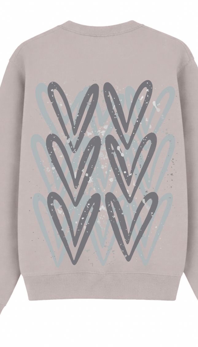 Grey Heart Printed Sweatshirt – image 7
