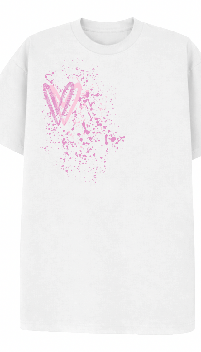 Pink Paisley Heart Printed T-shirt by Miss Runway – image 2