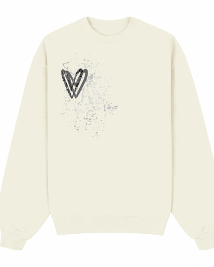 Charcoal Paisley Heart Printed Sweatshirt Kids