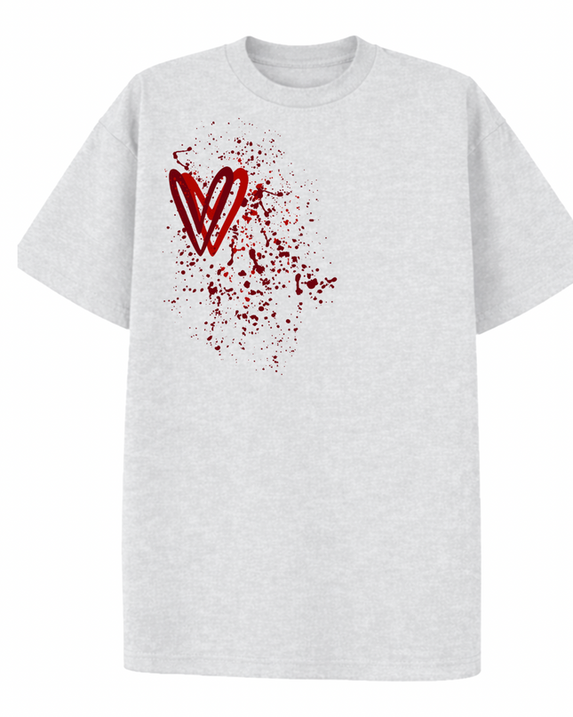 Red Heart Printed T-shirt Adult