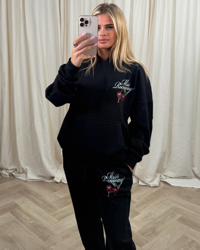 Miss Runway Leopard Star Hooded Tracksuit