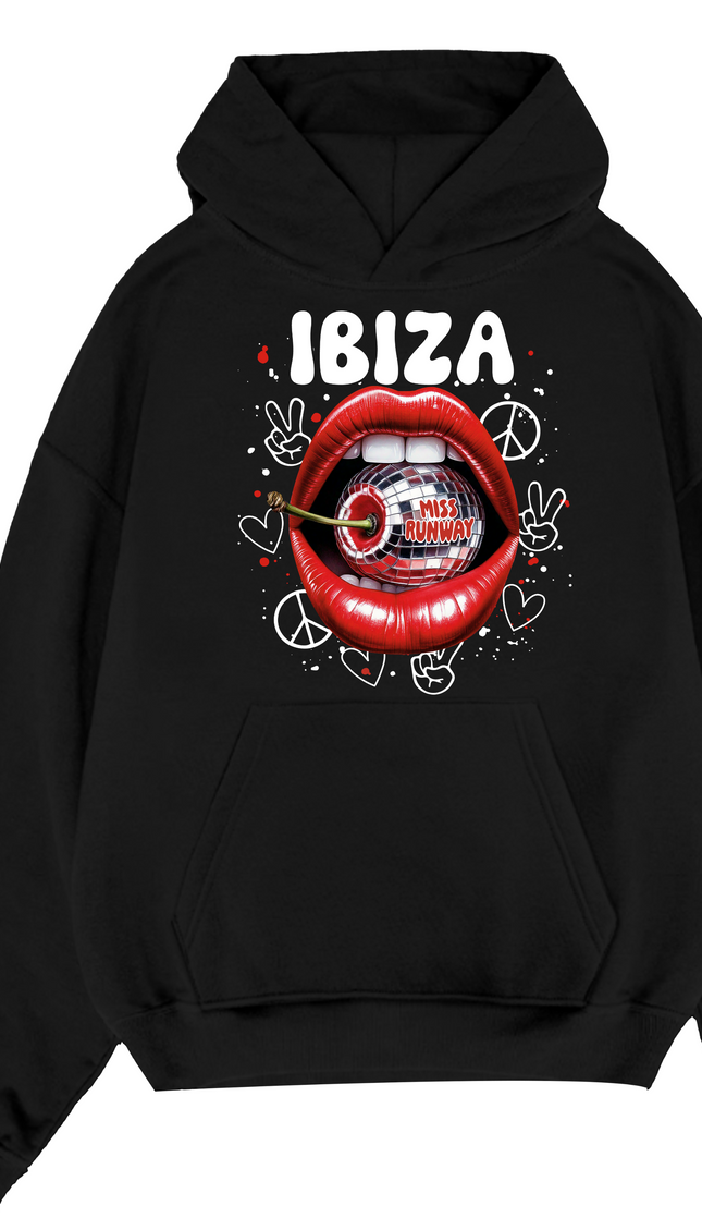 Ibiza Hoodie – adult printed hoodie by Miss Runway