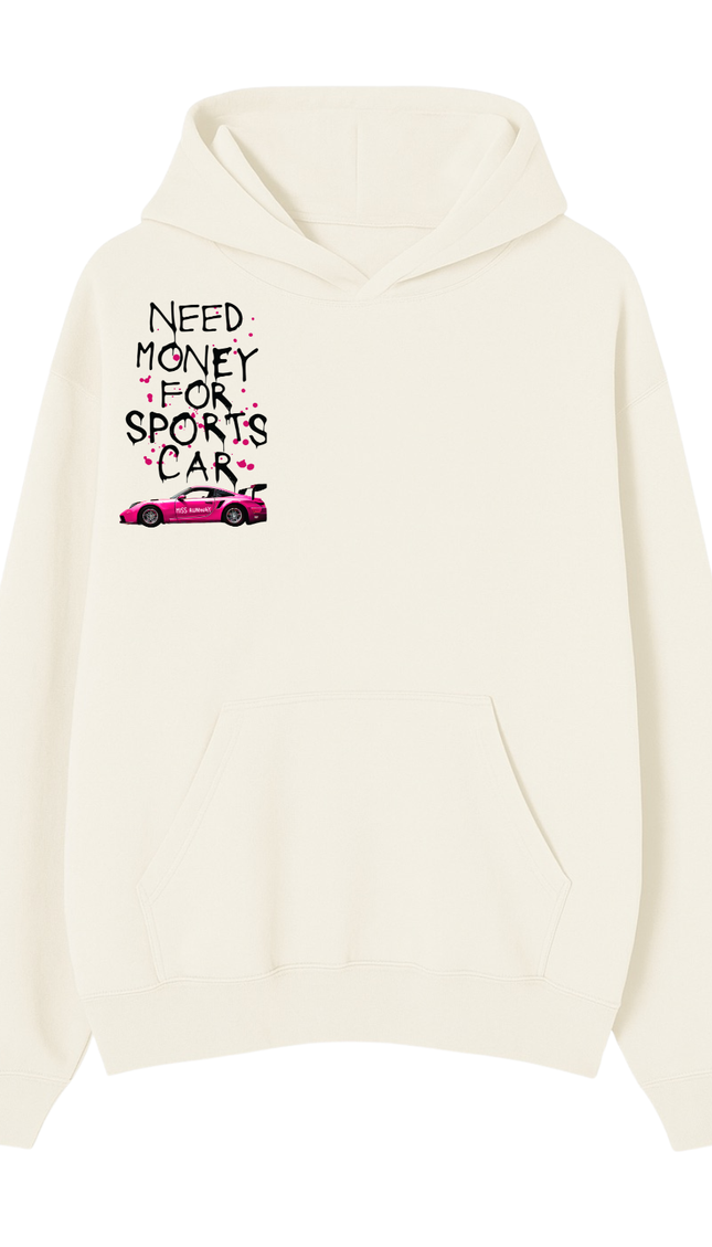 Need Money For Sports Car Pink Hoodie by Miss Runway – image 2