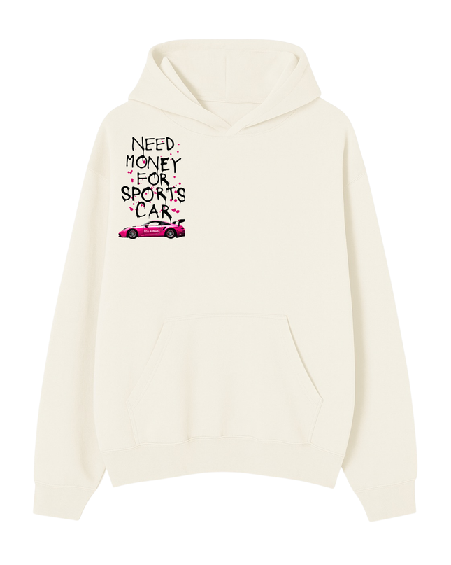 Need Money For Sports Car Pink Hoodie Adults