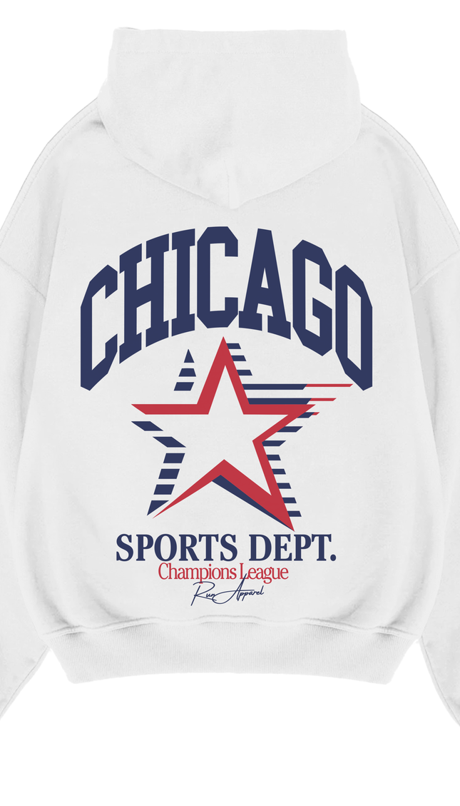 Chicago Star Hoodie – adult printed hoodie by Miss Runway