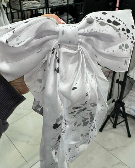 Spray Painted Satin Hair Bows