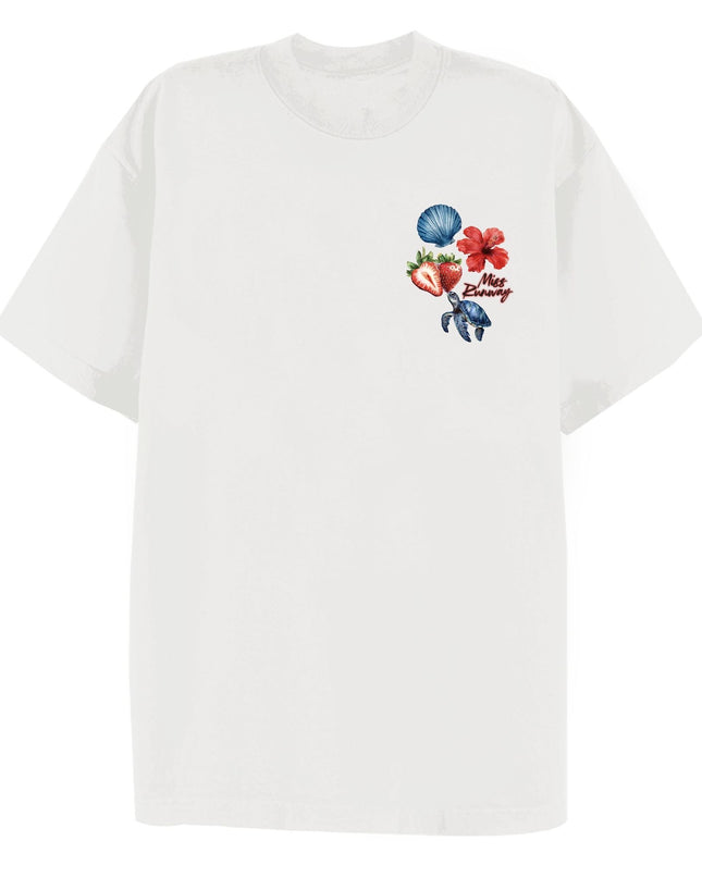 Strawberry Sunshine Printed T-shirt Adult