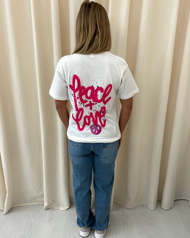 Peace & Love Printed T-shirt Adult