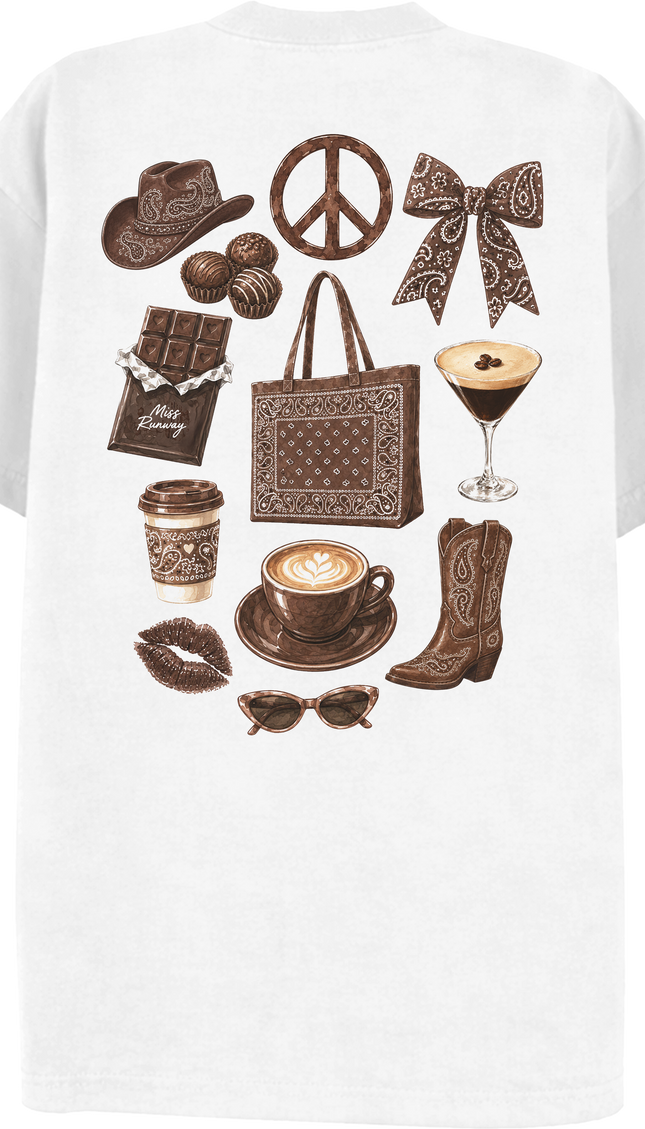 Paisley Reverie T-shirt Brown – adult printed t-shirt by Miss Runway