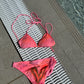 Neon/Gold Heart Pink Bikini