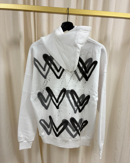 Charcoal Grey Spray Painted Hoodie Adults