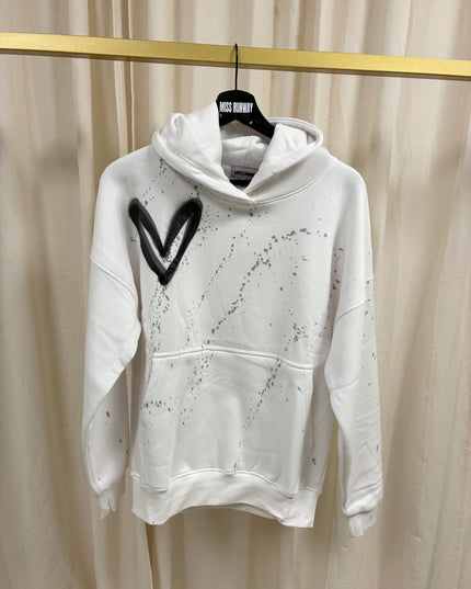 Charcoal Grey Spray Painted Hoodie Adults