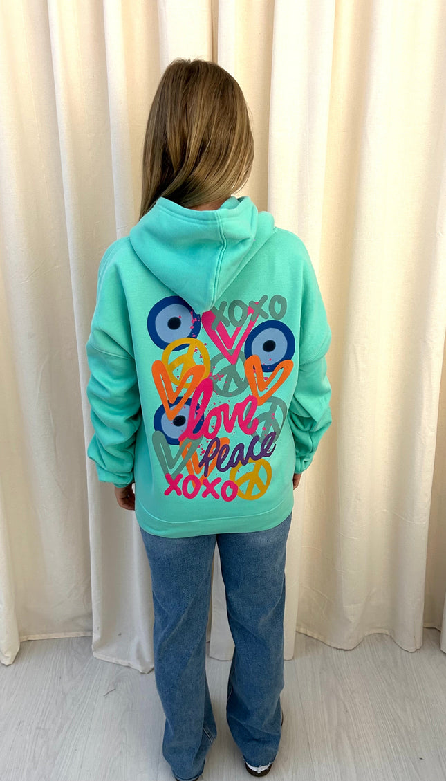 XOXO Printed Ruched Hoodie – image 7