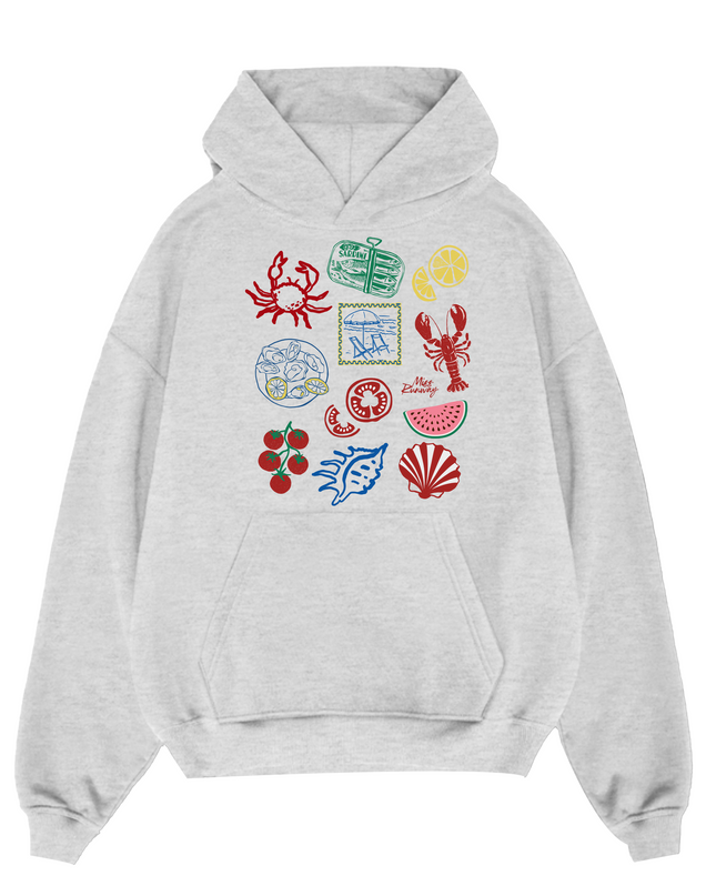 Crab, Seashell Hoodie Adults