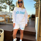 Miss Runway Bubble Sweatshirt White/Blue