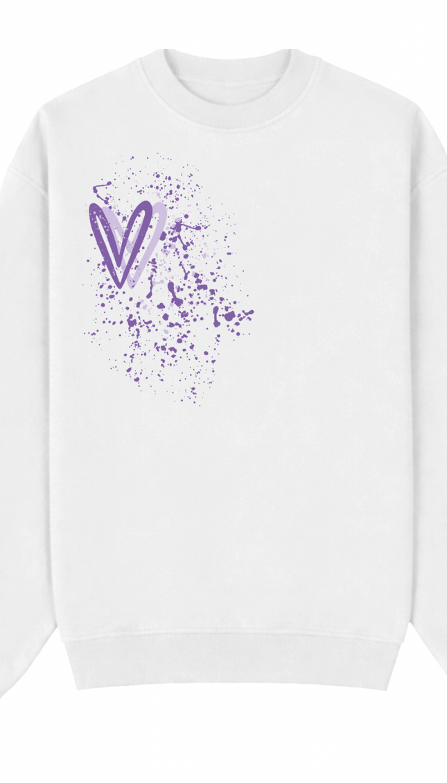 Lilac Heart Printed Sweatshirt – image 4