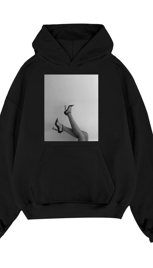 Wknd Heels Hoodie Black – adult printed hoodie by Miss Runway