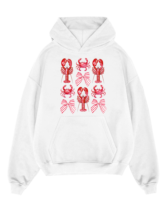 Lobster Bow Hoodie Adults
