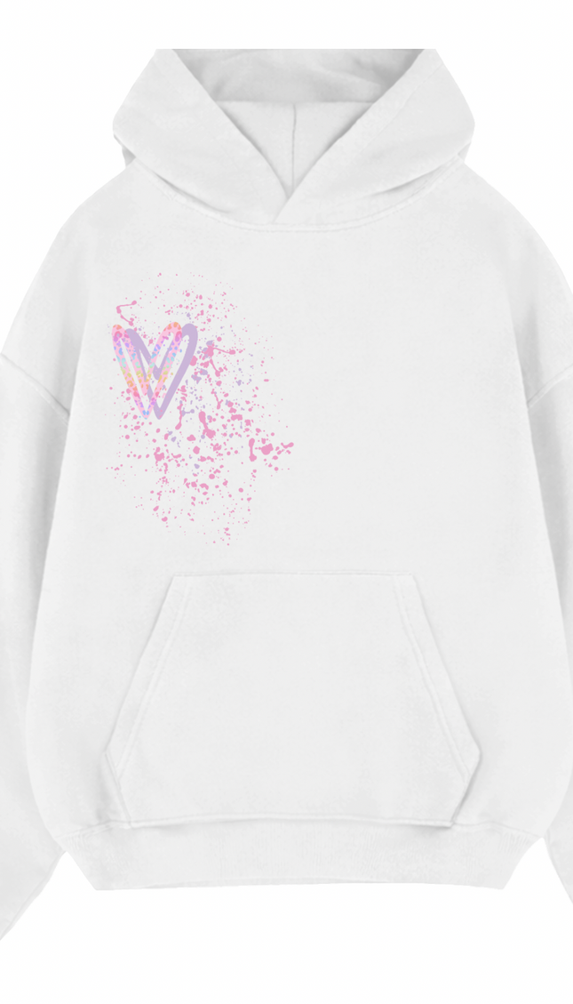 Pastel Leopard Print Heart Printed Hoodie – image 6