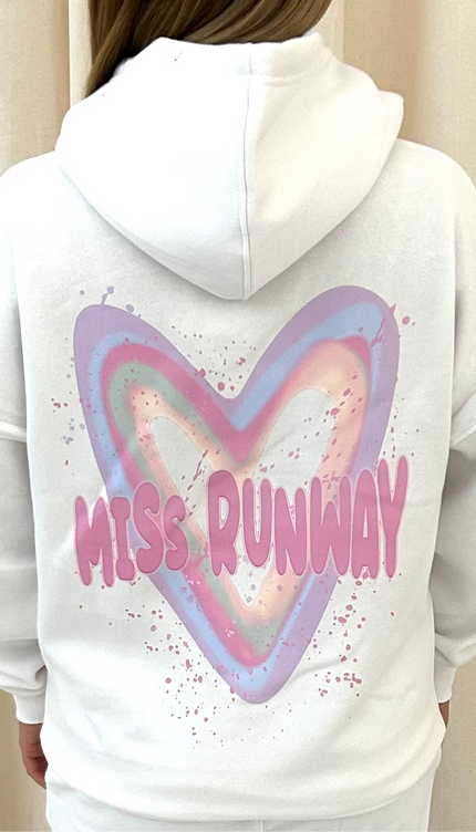 Miss Runway Pastel Heart Printed Hoodie – image 4