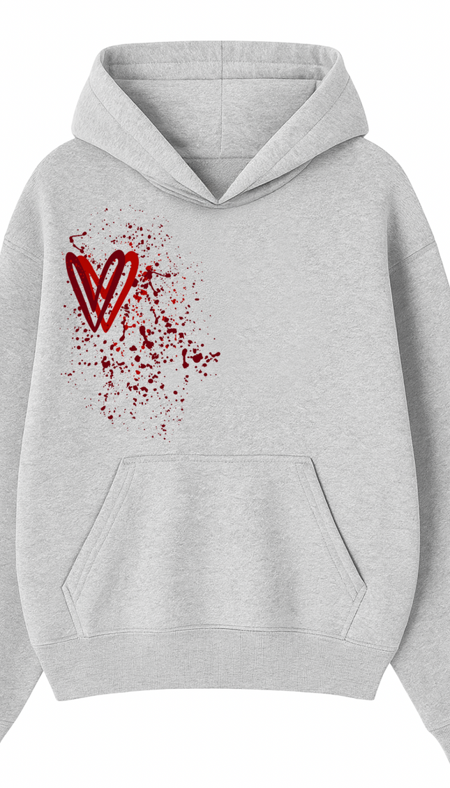 Red Heart Printed Hoodie – image 4