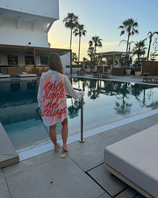 Catch Flights Not Feelings Beach Shirt