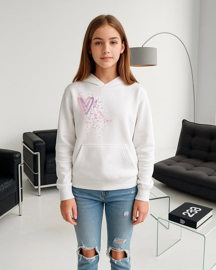 Dark Pastel Heart Printed Hoodie