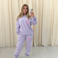 Miss Runway Pastel Heart Graffiti Sweatshirt Tracksuit Lilac