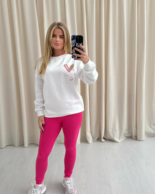 Life Is Good Printed Sweatshirt & Leggings Adults