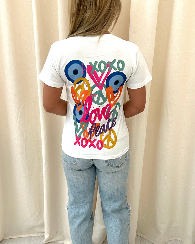 XOXO Graffiti T shirt White