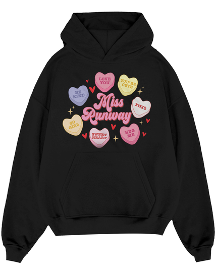 Miss Runway Love Heart Hoodie Adults