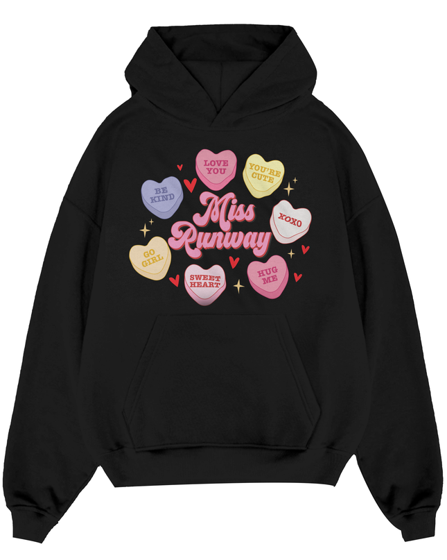 Miss Runway Love Heart Hoodie Adults